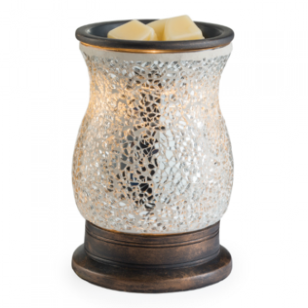 Candle Warmers elektrische Duftlampe - REFLECTION silber Mosaik Glas